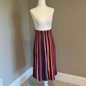 Tory Burch Multicolor Striped Midi Skirt